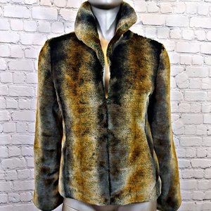 Trina Turk Faux Fur Jacket Coat Size 2